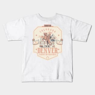 Denver Colorado wild west town Kids T-Shirt